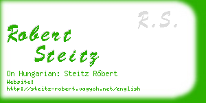 robert steitz business card